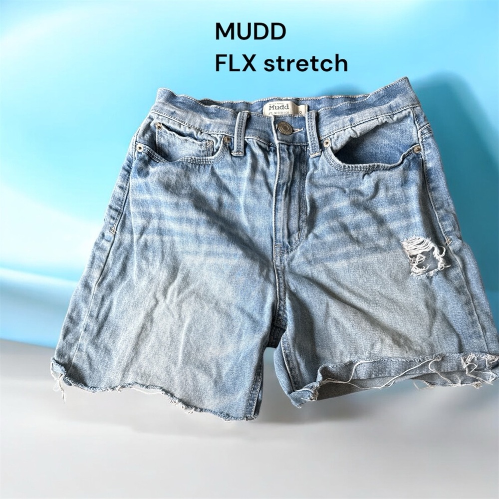 🐶❄️Mudd Light Blue Distressed Jean Shorts